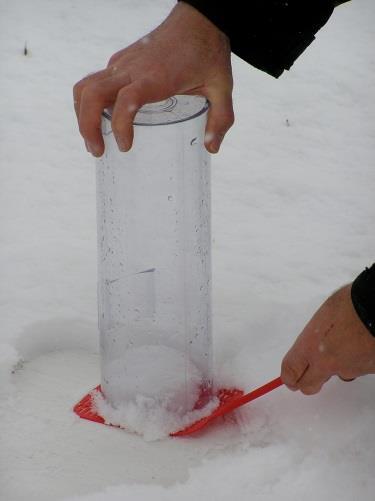 to find out the liquid content of the new snow.