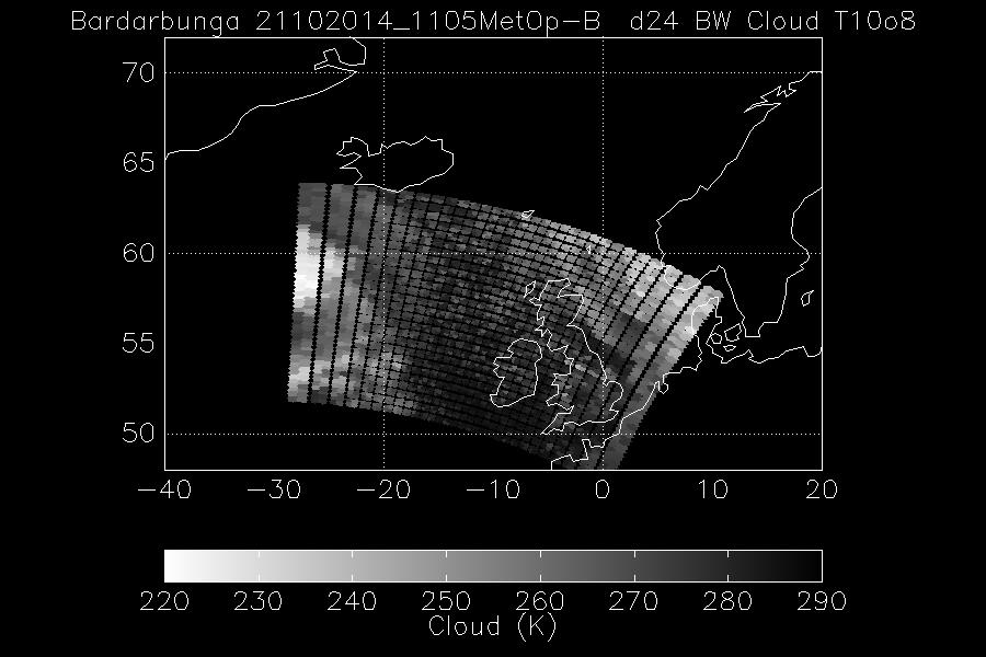 Bardarbunga, 21 October 2014 Cloud from BT at 10.