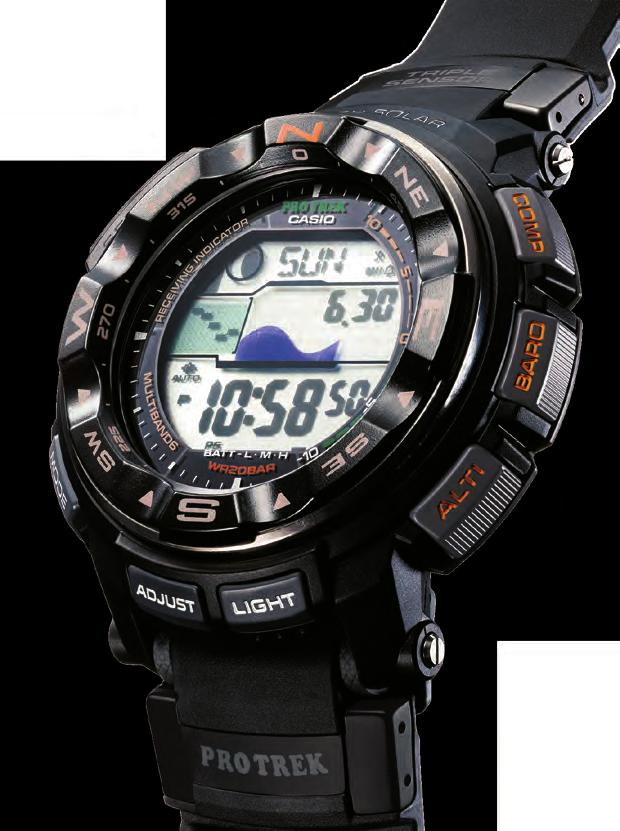 Sunrise, Sunset time display [PRG-260/240] The Sunrise, Sunset time display is a convenient tool for planning climbs.