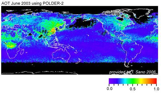 Bréon under JAXA/SGLI and CNES/POLDER/3MI collaboration Difference of SGLI from POLDER 1-km resolution Cloud contamination will be improved than POLDER 1-km scale land cover and geographical