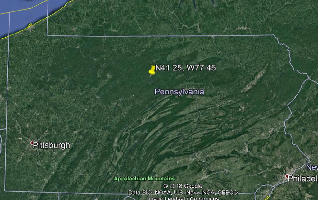 Preliminary Design for PA North Zone Grid Origin: (N 41 25, W 77 45 ) k CP = 1.00001 (exact) False northing and easting? Unknown at this time, assume (600,000 m, 600,000 m)?