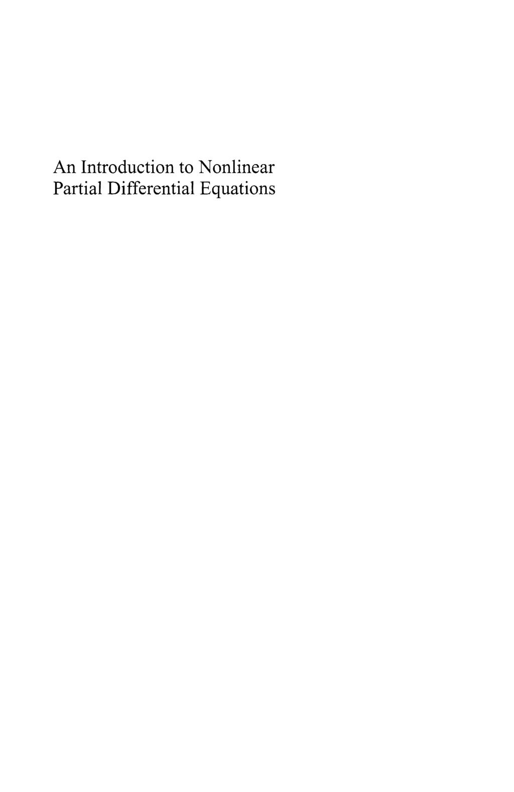 An Introduction to Nonlinear