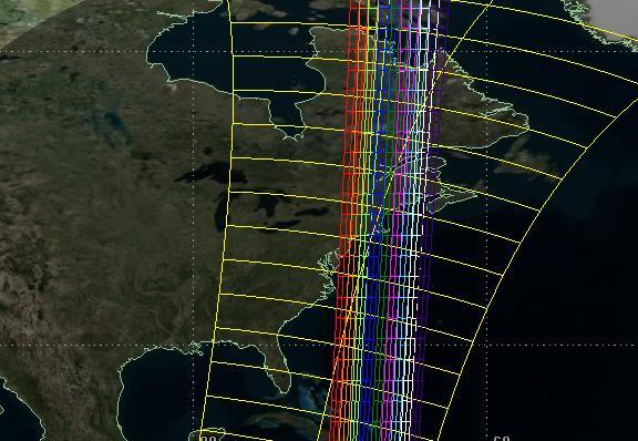 Coverage Comparison Changed to flight path to follow satellite orbit path ~23 UAS to match 1 satellite coverage