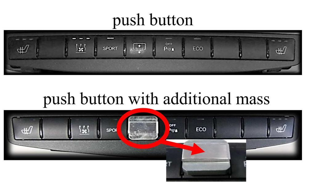 Interaction-based Dynamic Measurement 3 N 8 6 4 2 push button with additional mass push button.2.4.6.8 mm Fig.2. Two push buttons (left), one of them with additional mass (2.