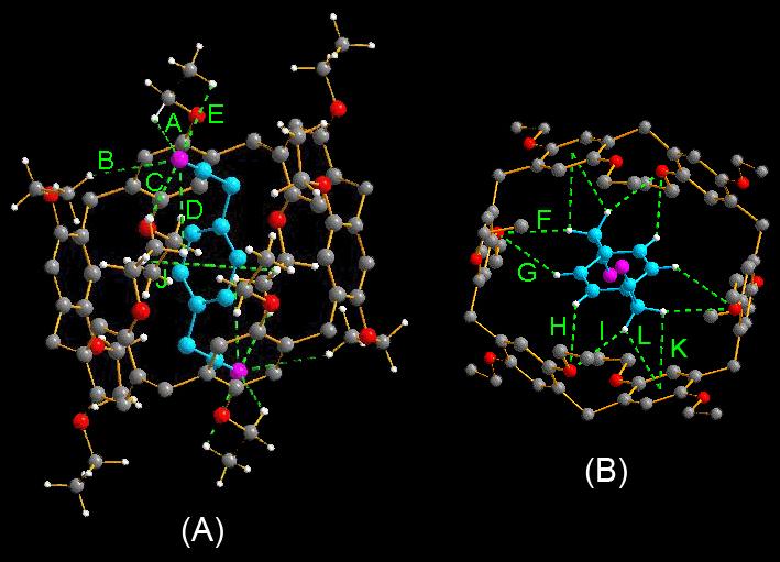 Crystal structure of 5 EtP6A complex and the C H N(O, π) parameters. Figure S8. Crystal structure of the inclusion complex 5 EtP6A.