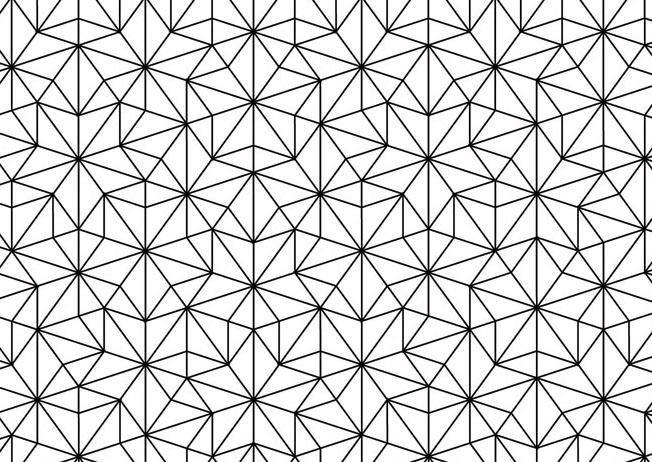 Example 4. The Penrose tiling. In this picture we have divided the rhombs in the usual Penrose tiling along their diagonals.