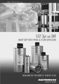 We offer special single and three phase capacitors that are optimized for the operation under such circumstances in our following ranges: - 280 MKP-UHD: three phase Ultra Heavy Duty