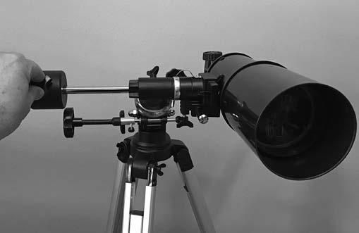 Then, manually slew the telescope closer to the object you wish to observe (remember to first loosen the Dec. lock knob). You should now be able to use the Dec.