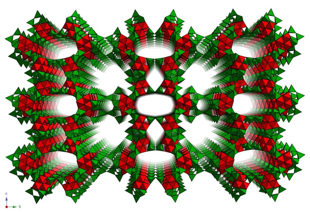 Figure S14 The framework structure of SU-66 with one-dimensional 26-, 18-, 12- and 8-ring channels,