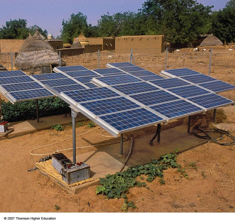 Producing Electricity with Solar Cells Solar cells can be used in rural