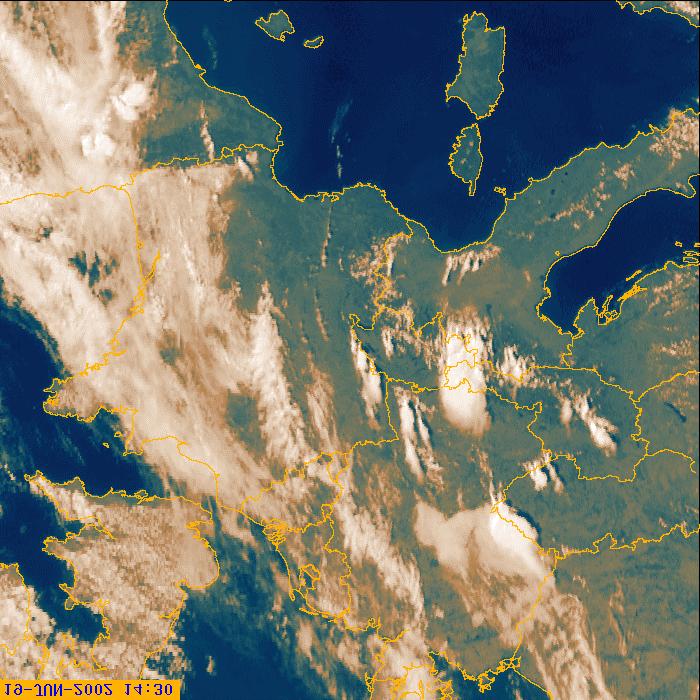 1430 UTC METEOSAT, 19 June 2002 `coordinated`convection