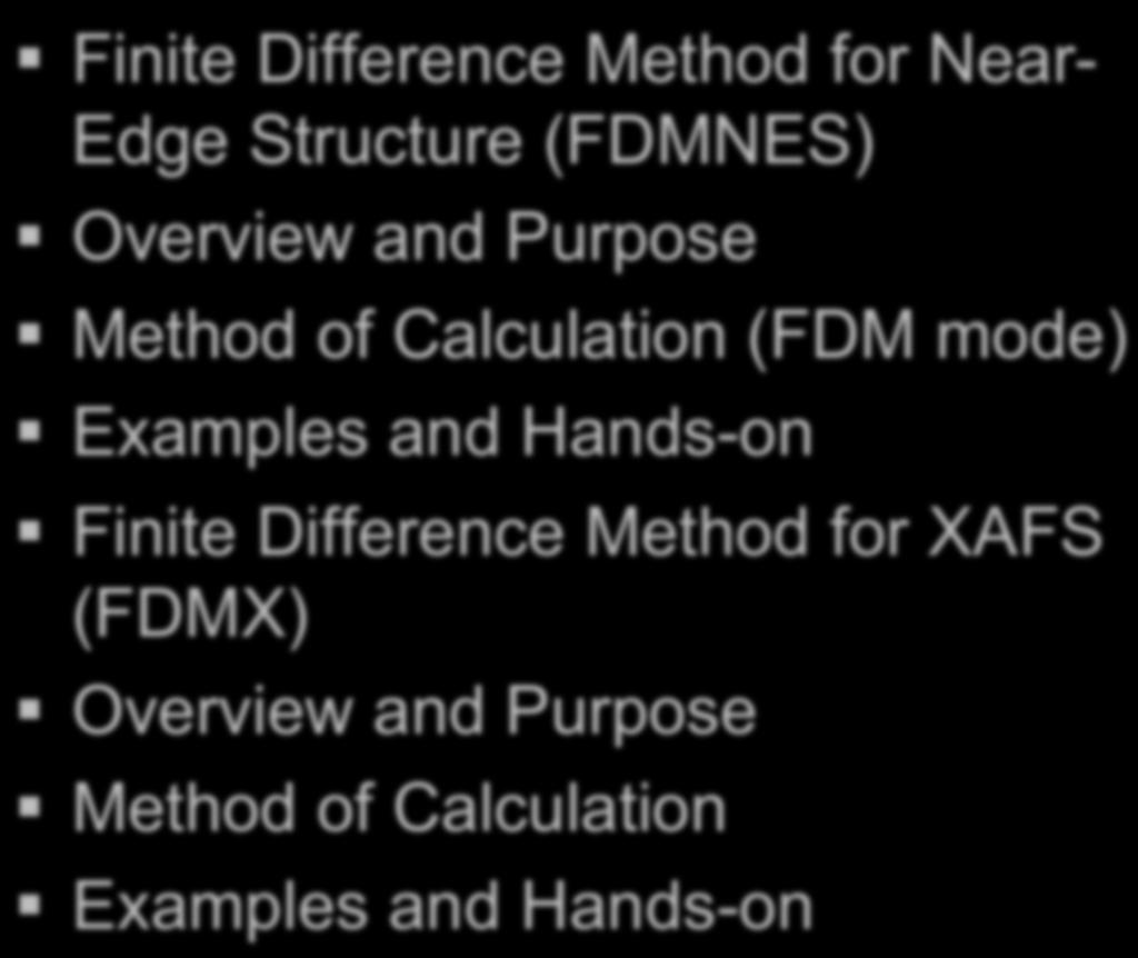 mode) Examples and Hands-on Finite Difference Method for XAFS