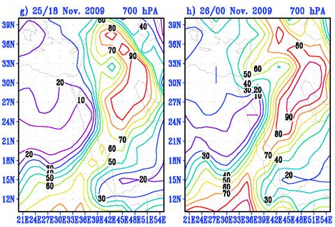 This is especially evident at the 700 hpa isobaric level (Figure 7(d)). In the last three hours the system moved eastward slowly and weakened gradually. 5.