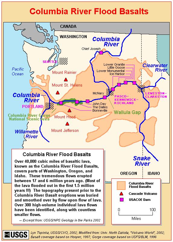 The Columbia Plateau is an enormous Large Igneous Province (LIP) formed during the Miocene and Pliocene Epochs.