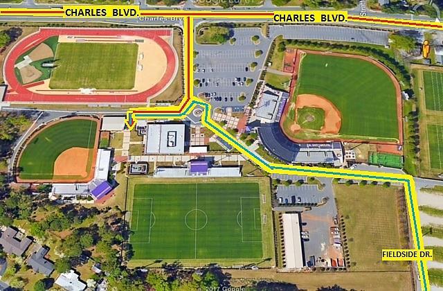 Softball EAP: ECU Softball Field There is one main entrance/exit for emergency access to the Softball Stadium field.