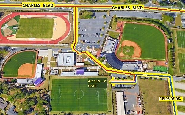 Women s Soccer & Women s Lacrosse EAP: Johnson Stadium Gate access is located on the north end of the stadium.