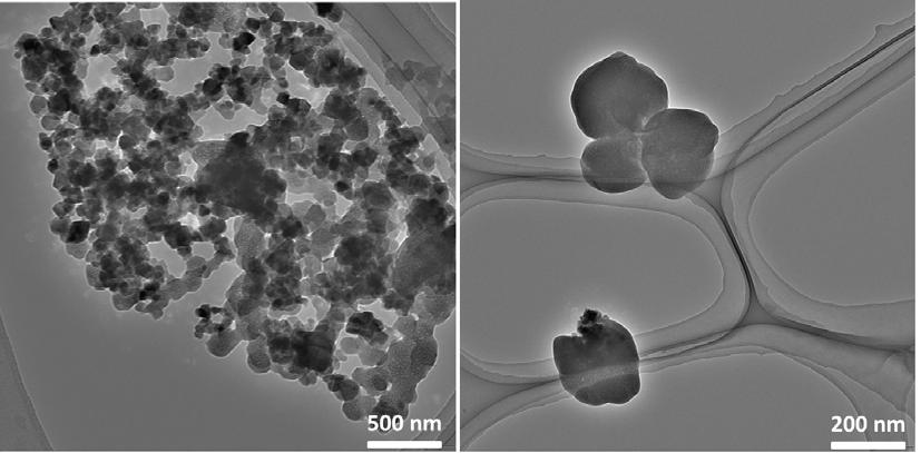 106 3.5.5 Morphological studies Figure.3.22. TEM images of Octylamine capped ZnSe nanospheres. Characteristic TEM images for illustrative octylamine capped ZnSe nanospheres are shown in the Figure. 3.22. These images reveal the formation nanospheres with narrow distribution.