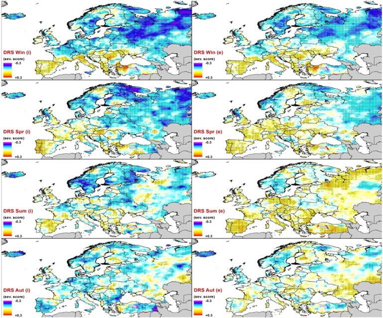 case the approach is not event-based) Seasonal EU drought trends