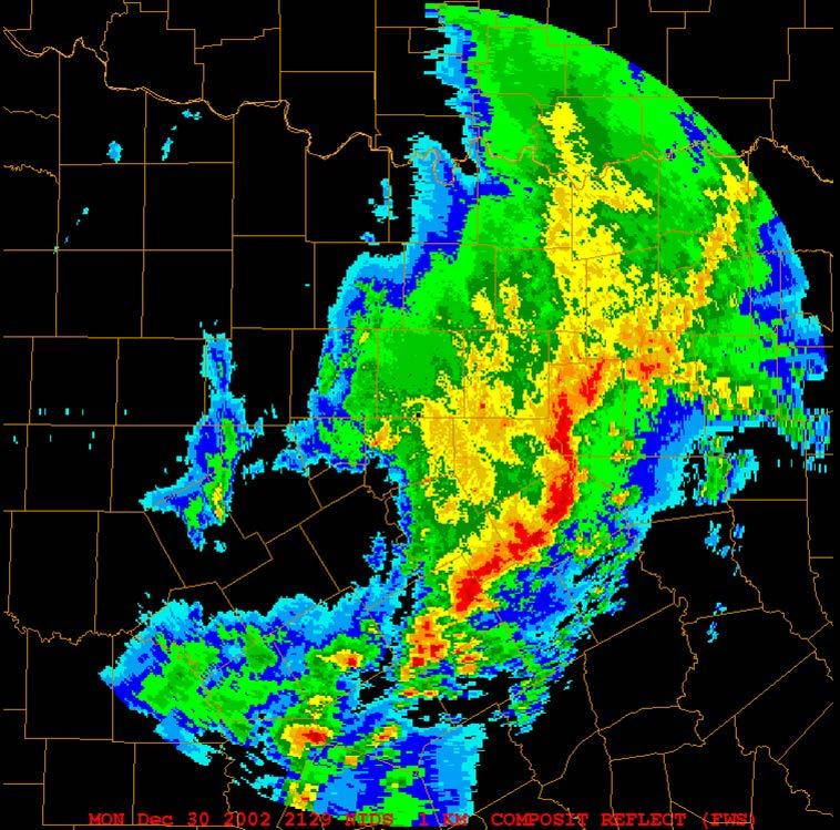 Precipitation: Composite Reflectivity Maximum return echo intensity from any PPI scan over a given location