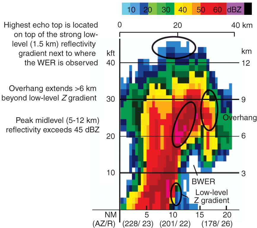 spatial patterns in the radar reflectivity field are often