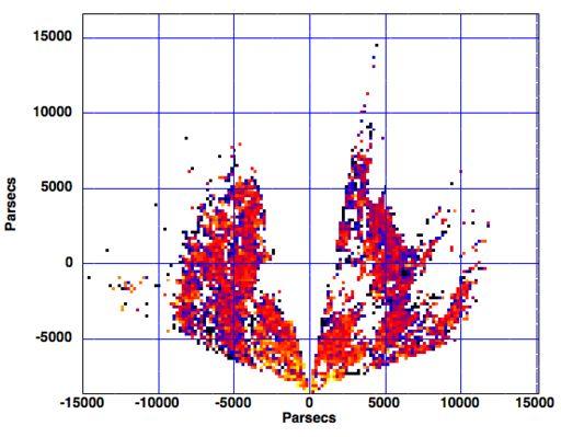 Star Formation Efficiency SFR SFR/Total Mass (all clumps) SFR/Clump Mass map shows much less dynamical range than the SFR map,