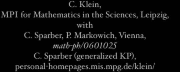 with C. Sparber, P. Markowich, Vienna, math-ph/"#"$"%& C.