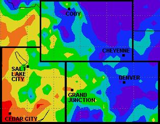 Precipitation 5/1/07-5/31/07 Total precipitation for May 2007 in the Intermountain West regions ranged from 0 to 3+ inches (Figure 3a).