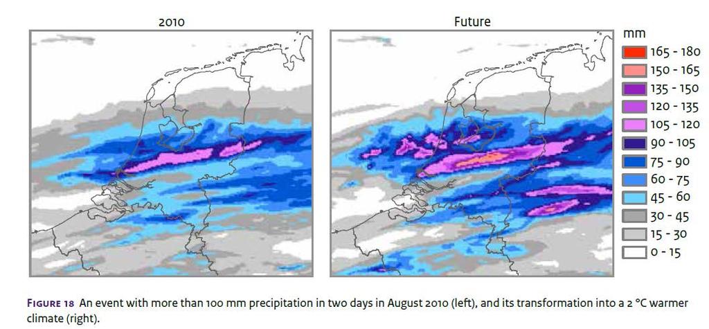 Transforming present-day events into the future 100+ precipitation event in August 2010
