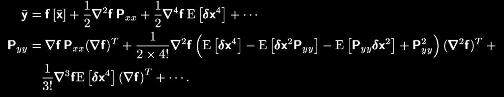 has a mean \bar{x} Y = f(x) EKF approximates f by first order and