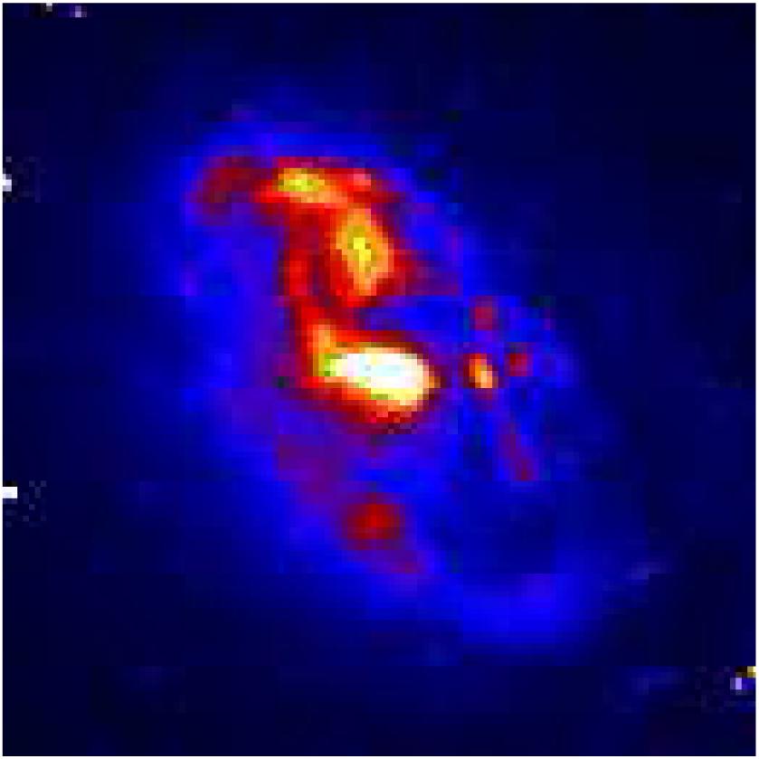 This confirms that the extended 8.7 µm emission detected in the GTC/CanariCam image is due to star formation activity.