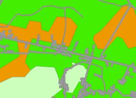 Fields/vegetated areas Application of sequential algorithms merging of areas with similar neighbouring ones Clearings generated inside the new polygons are deleted smaller according
