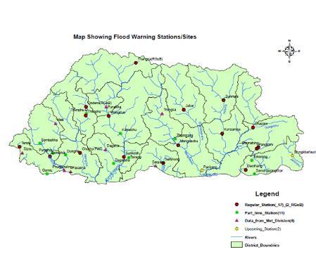 Flood Warning Section-Bhutan 1. The Flood Warning Section under the Hydrology Division, NCHM, is responsible to provide flood warning services in Bhutan. 2.