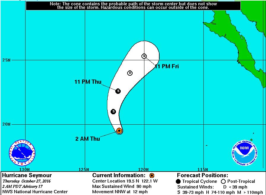 Tropical Outlook Eastern Pacific Hurricane Seymo