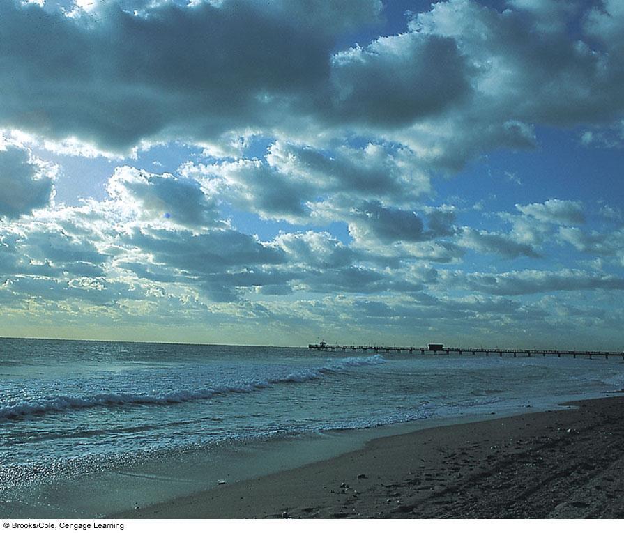 Figure 5.19 Stratocumulus clouds forming along the south coast of Florida.