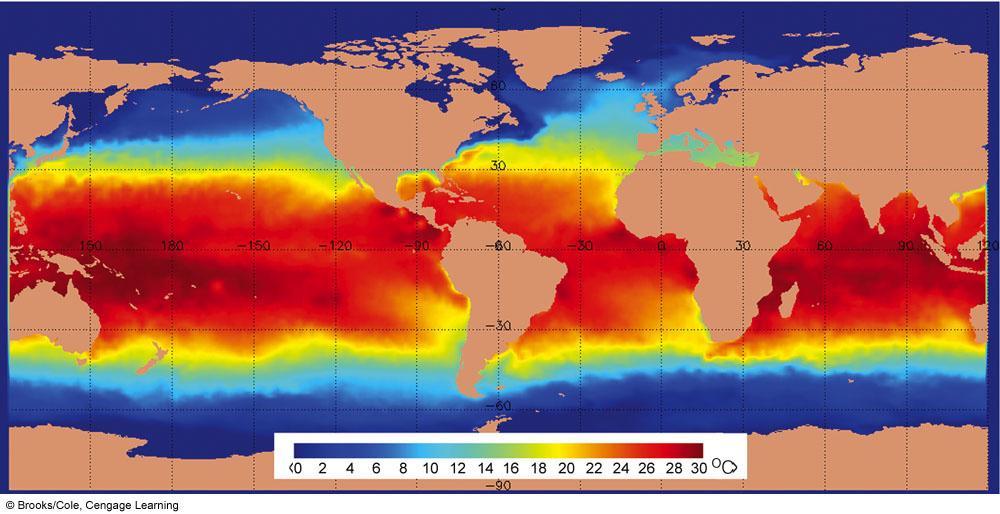 Figure 6 Sea-surface temperatures for February 19, 2004.