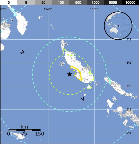 International Earthquake Papua New Guinea M7.
