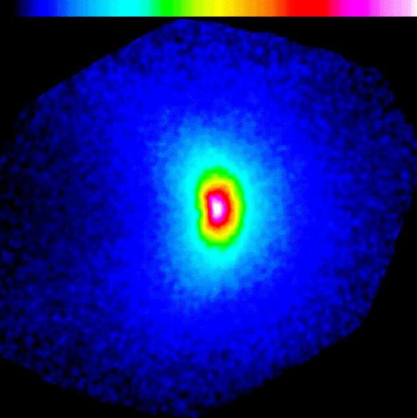 XMM-Newton observation of Comet C/2000 WM1 exposure corrected comet image bright
