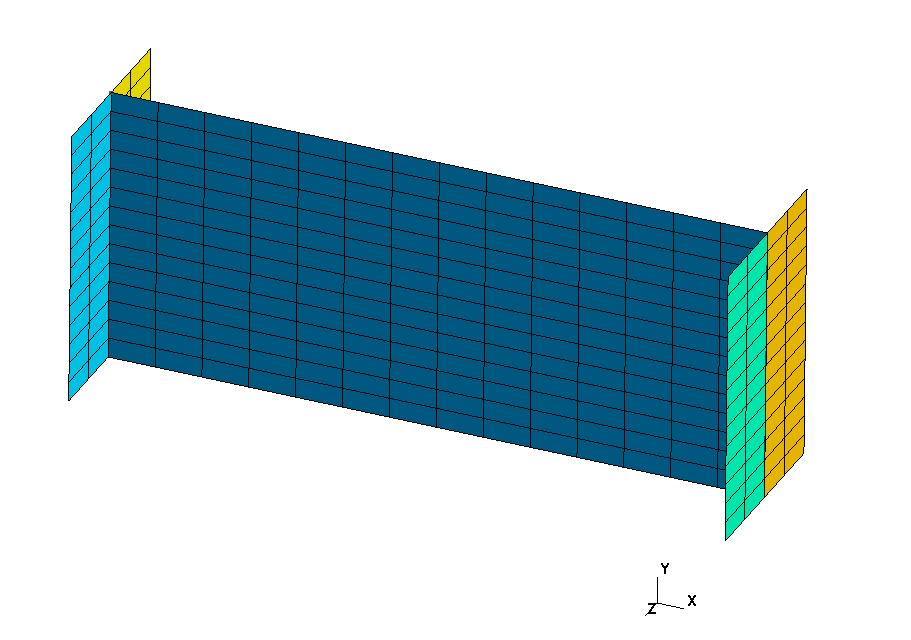Titre : SDNV114 - Simulation du benchmark SAFE - voile T5 Date : 30/07/2014 Page : 7/9 3 Modeling A 3.1 Characteristics of modeling The various veils are modelled by elements DKTG.