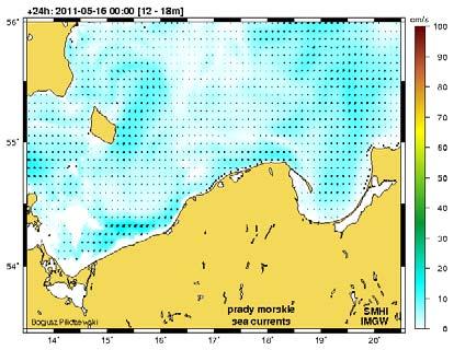 temperature, salinity, sea currents, water level, ice thickness and drift