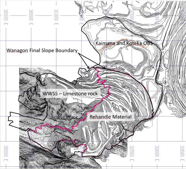 Figure 1. Wanagon Final Slope Boundary on topography 5 June 2018 2.