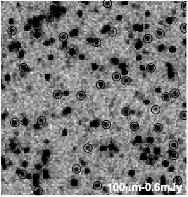 PACS ultradeep field, 207h 0.6 mjy @ 100µm over 30 arcmin2 1.