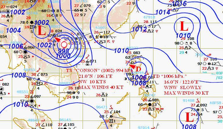 , after landing. 2. Tropical storm CHANTHU was formed on 19 th July as a tropical depression over the central part of the South China Sea about 9 km south southeast of Hong Kong.