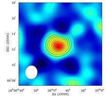 Sunyaev-Zeldovich effect (contours) and X-ray emission (colour) of the galaxy cluster Abell 2218 So how does the SZ effect