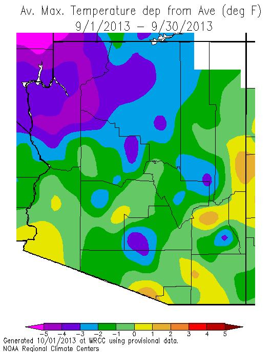 However, since Gila County was also much warmer than normal last month, it is possible that there has been an instrument move or some other change to the reporting station.