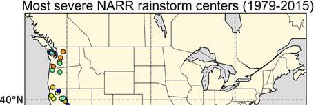 Data and methods Locate the peak storm center (1 NARR