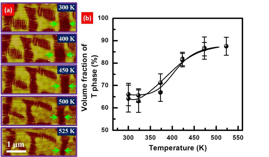 Supplementary Figure S3 An interface (martensitic-like twin walls) movement by a thermal activation.