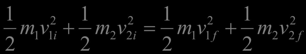 Elastic Collisions q A simpler equation can