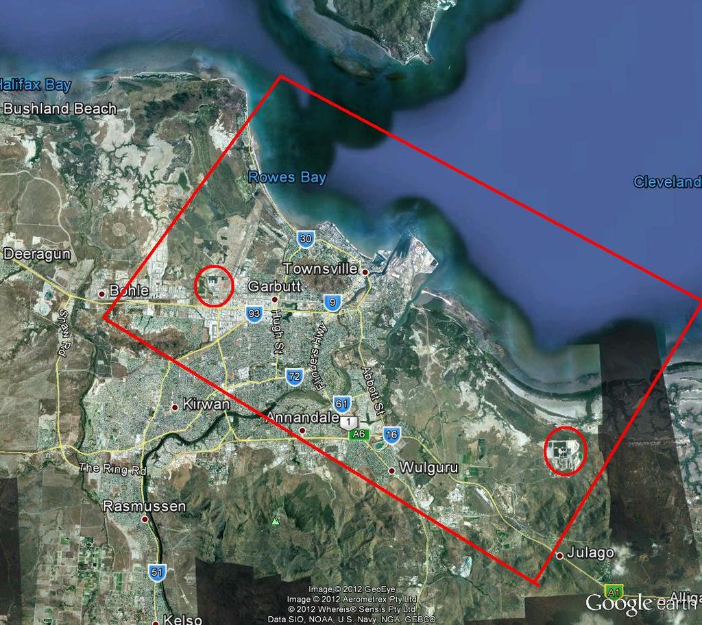 Townsville airport. Figure 1: Townsville storm surge hypothetical study area. 2.