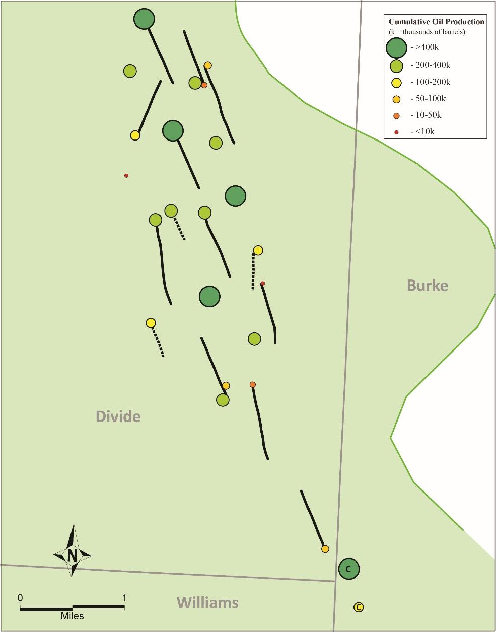 lower Interlake Production: Stoneview field area Beginning in 1999, 11 additional horizontal wells have been drilled (solid black lines) and completed plus 3 horizontal reentries of pre-existing