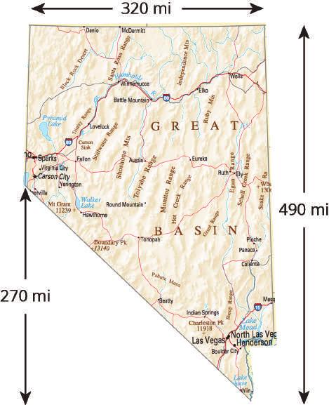 6.3: Area of Nevada Estimate the area of